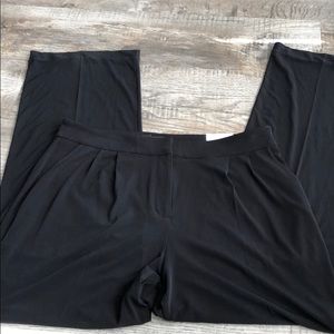 Express wide leg mid rise dress pants black